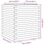 Solid pine wood planter 60x60x72 cm by , Pots and planters - Ref: Foro24-3282615, Price: 221,58 €, Discount: %