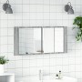 Armario de baño con espejo y luz LED gris Sonoma 100x12x45 cm de , Tocadores de baño - Ref: Foro24-834960, Precio: 79,61 €, D...
