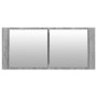 Armario de baño con espejo y luz LED gris Sonoma 100x12x45 cm de , Tocadores de baño - Ref: Foro24-834960, Precio: 79,61 €, D...