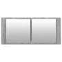 Badezimmerschrank mit Spiegel und LED-Licht in Grau Sonoma 100x12x45 cm von , Badezimmerwaschtische - Ref: Foro24-834960, Pre...