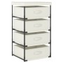 Storage rack 4 fabric baskets cream steel by vidaXL, Lockers and storage cabinets - Ref: Foro24-322624, Price: 45,24 €, Disco...