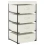 Storage rack 4 fabric baskets cream steel by vidaXL, Lockers and storage cabinets - Ref: Foro24-322624, Price: 44,26 €, Disco...