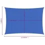 Toldo de vela rectangular HDPE azul 160 g/m² 3x4,5 m by , Umbrellas - Ref: Foro24-311513, Price: 33,21 €, Discount: %