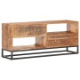 Mueble para TV de madera maciza de acacia rugosa 120x30x50 cm de vidaXL, Muebles TV - Ref: Foro24-320914, Precio: 185,61 €, D...