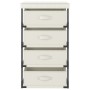 Storage rack 4 fabric baskets cream steel by vidaXL, Lockers and storage cabinets - Ref: Foro24-322624, Price: 45,24 €, Disco...