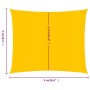 Square yellow HDPE sail shade 160 g/m² 5x5 m by , Umbrellas - Ref: Foro24-311553, Price: 52,79 €, Discount: %