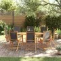 Juego comedor de jardín 9 pzas madera maciza acacia y textileno by , Garden sets - Ref: Foro24-3279257, Price: 807,02 €, Disc...