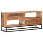 Mueble para TV de madera maciza de acacia rugosa 120x30x50 cm de vidaXL, Muebles TV - Ref: Foro24-320914, Precio: 185,61 €, D...