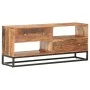 Mueble para TV de madera maciza de acacia rugosa 120x30x50 cm de vidaXL, Muebles TV - Ref: Foro24-320914, Precio: 183,00 €, D...