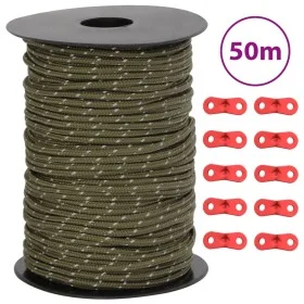 Windseil mit reflektierenden Streifen und Spanngurten 50 m 3 mm von , Zeltzubehör - Ref: Foro24-4008118, Preis: 11,97 €, Raba...