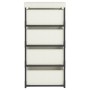 Storage rack 4 fabric baskets cream steel by vidaXL, Lockers and storage cabinets - Ref: Foro24-322624, Price: 45,24 €, Disco...