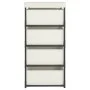 Storage rack 4 fabric baskets cream steel by vidaXL, Lockers and storage cabinets - Ref: Foro24-322624, Price: 44,26 €, Disco...