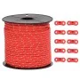 Cuerda de vientos con tiras reflectantes y tensores 50 m 4 mm by , Tent Accessories - Ref: Foro24-4008124, Price: 13,16 €, Di...