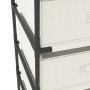 Storage rack 4 fabric baskets cream steel by vidaXL, Lockers and storage cabinets - Ref: Foro24-322624, Price: 45,24 €, Disco...