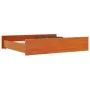 Bed drawers 2 units solid pine wood brown wax by , Beds and accessories - Ref: Foro24-847168, Price: 75,58 €, Discount: %