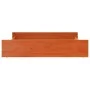 Bed drawers 2 units solid pine wood brown wax by , Beds and accessories - Ref: Foro24-847168, Price: 75,58 €, Discount: %