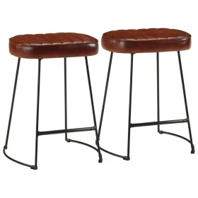 Taburetes de bar 2 uds marrón oscuro 40x29,5x53 cm by , Kitchen stools - Ref: Foro24-358927, Price: 59,21 €, Discount: %