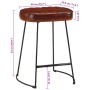 Taburetes de bar 2 uds marrón oscuro 40x29,5x53 cm by , Kitchen stools - Ref: Foro24-358927, Price: 59,70 €, Discount: %