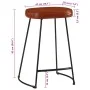 Taburetes de bar 2 uds marrón oscuro 41x29x62 cm by , Kitchen stools - Ref: Foro24-358925, Price: 65,63 €, Discount: %