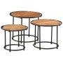 Mesas apilables 3 piezas madera maciza de acacia by , Side tables - Ref: Foro24-358931, Price: 94,78 €, Discount: %