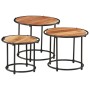 Mesas apilables 3 piezas madera maciza de acacia by , Side tables - Ref: Foro24-358931, Price: 94,78 €, Discount: %