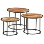 Stapelbare Tische, 3-teilig, Massivholz aus Akazie. von , Seitentische - Ref: Foro24-358931, Preis: 114,05 €, Rabatt: %