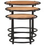 Mesas apilables 3 piezas madera maciza de acacia by , Side tables - Ref: Foro24-358931, Price: 94,78 €, Discount: %