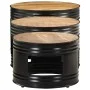 Drei hohe Barhockertische in Trommelform aus massivem rauem Mangoholz. von , Couchtisch - Ref: Foro24-358933, Preis: 177,81 €...