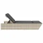 Tumbona doble con cojines ratán sintético gris claro by , Loungers - Ref: Foro24-368184, Price: 303,67 €, Discount: %