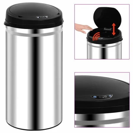 Trash can with automatic sensor 50 L stainless steel by vidaXL, Garbage cans and trash cans - Ref: Foro24-322694, Price: 103,...