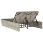 Doppel-Liegestuhl mit hellgrauen synthetischen Rattan-Kissen. von , Liegen - Ref: Foro24-368184, Preis: 303,67 €, Rabatt: %