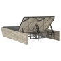 Tumbona doble con cojines ratán sintético gris claro by , Loungers - Ref: Foro24-368184, Price: 288,46 €, Discount: %