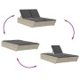 Tumbona doble con cojines ratán sintético gris claro by , Loungers - Ref: Foro24-368184, Price: 288,46 €, Discount: %