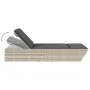 Doppel-Liegestuhl mit hellgrauen synthetischen Rattan-Kissen. von , Liegen - Ref: Foro24-368184, Preis: 303,67 €, Rabatt: %