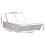 Tumbona doble con cojines ratán sintético gris claro by , Loungers - Ref: Foro24-368184, Price: 288,46 €, Discount: %