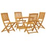 Set de comedor de jardín plegable 5 pzas madera maciza acacia by , Garden sets - Ref: Foro24-3206330, Price: 269,16 €, Discou...