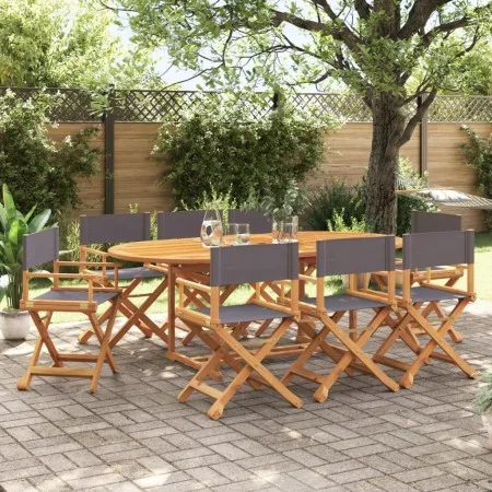 Faltbare Gartenstühle, 8 Stück, dunkelgraues Gewebe. von , Gartenstühle - Ref: Foro24-3208915, Preis: 532,11 €, Rabatt: %