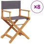 Faltbare Gartenstühle, 8 Stück, dunkelgraues Gewebe. von , Gartenstühle - Ref: Foro24-3208915, Preis: 539,58 €, Rabatt: %