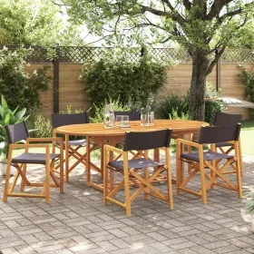Faltbare Gartenstühle, 6 Stück, dunkelgraues Gewebe. von , Gartenstühle - Ref: Foro24-3208920, Preis: 314,16 €, Rabatt: %