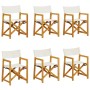 Sillas de jardín plegables 6 unidades tela blanco crema by , Garden chairs - Ref: Foro24-3208917, Price: 475,34 €, Discount: %