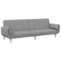 Sofá cama de 2 plazas con taburete tela gris claro by , Sofas - Ref: Foro24-3258141, Price: 351,40 €, Discount: %