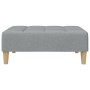 Sofá cama de 2 plazas con taburete tela gris claro by , Sofas - Ref: Foro24-3258141, Price: 351,40 €, Discount: %