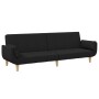 Sofá cama de 2 plazas con taburete tela negro by , Sofas - Ref: Foro24-3258143, Price: 350,46 €, Discount: %
