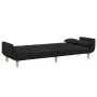 Sofá cama de 2 plazas con taburete tela negro by , Sofas - Ref: Foro24-3258143, Price: 344,68 €, Discount: %