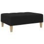 Sofá cama de 2 plazas con taburete tela negro by , Sofas - Ref: Foro24-3258143, Price: 350,46 €, Discount: %