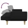 Sofá cama de 2 plazas con taburete tela negro by , Sofas - Ref: Foro24-3258143, Price: 344,68 €, Discount: %