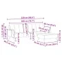 Zweiplätziges Schlafsofa mit Hocker, schwarzer Stoff. von , Sofas - Ref: Foro24-3258143, Preis: 344,68 €, Rabatt: %