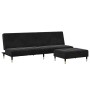 Zweiplätziges Schlafsofa mit schwarzem Samthocker. von , Sofas - Ref: Foro24-3258148, Preis: 346,11 €, Rabatt: %