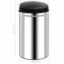 Trash can with automatic sensor 40 L stainless steel by vidaXL, Garbage cans and trash cans - Ref: Foro24-322693, Price: 76,1...