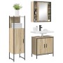 Juego de muebles de baño 3 pcs Marrón 60 x 30 x 60 cm
